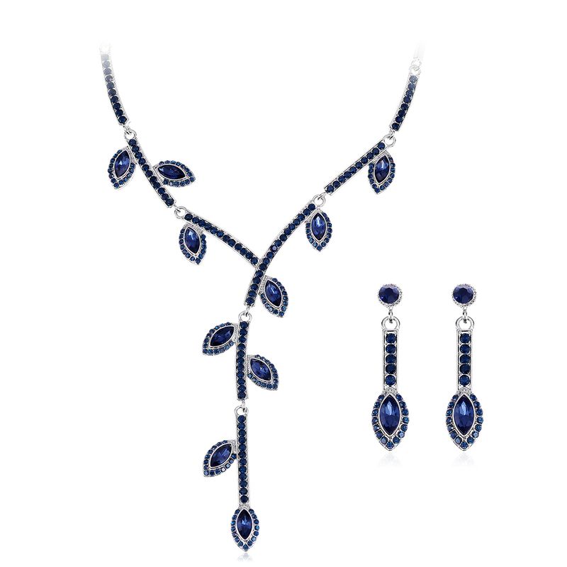 Elegant Glam Fashion Geometric Alloy Diamond Rhinestone Jewelry Sets