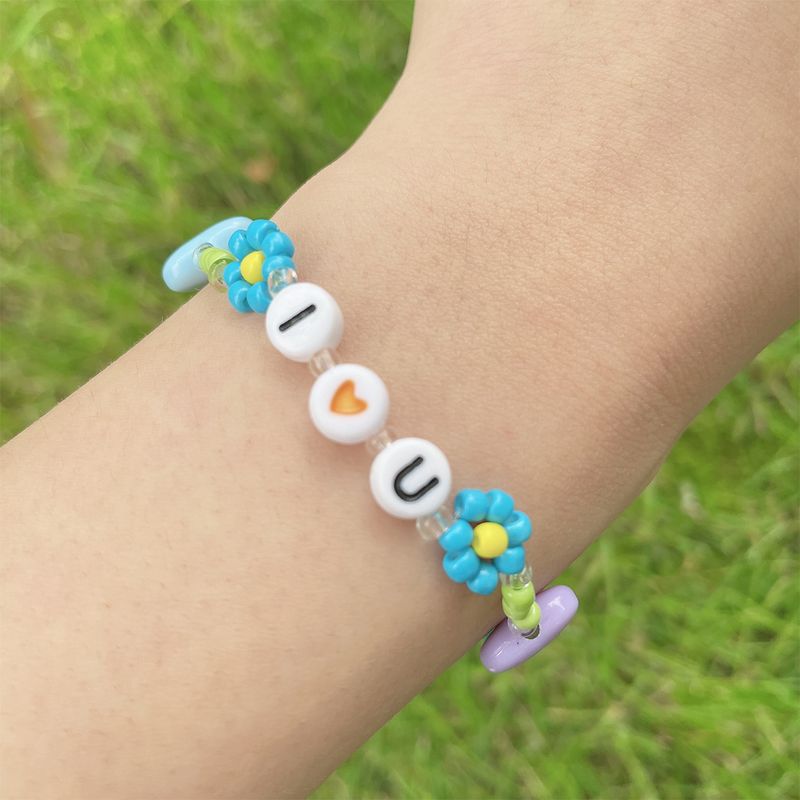New Style Summer Candy Color Letters Fruit Heart Flowers Beaded Necklace Bracelet