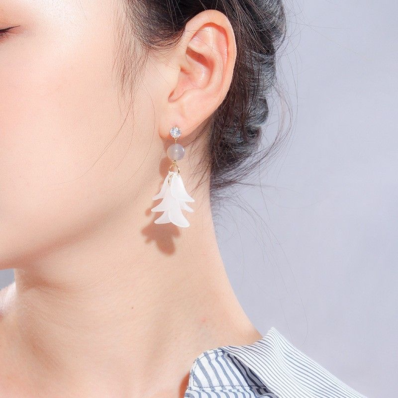 Women's Fashion Geometric Round Wreath Synthetic Resin Alloy Earrings Splicing Diamond Artificial Rhinestones Earrings