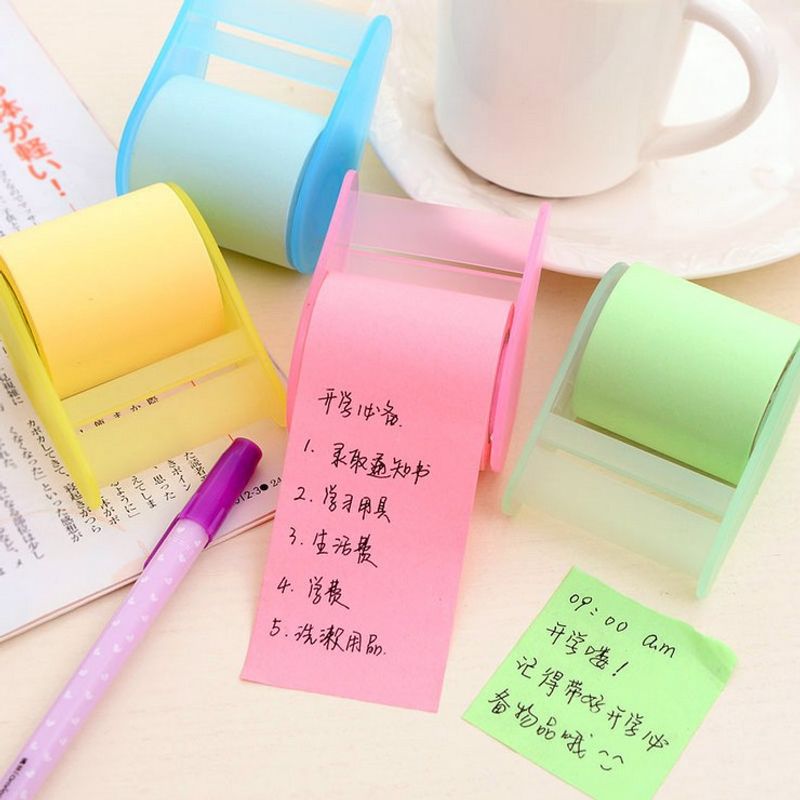 Creative Cute Casual Sticky Notes Note Sticker Attached Tape Base Tear-off Note Pad Student Message Memo Note Paper