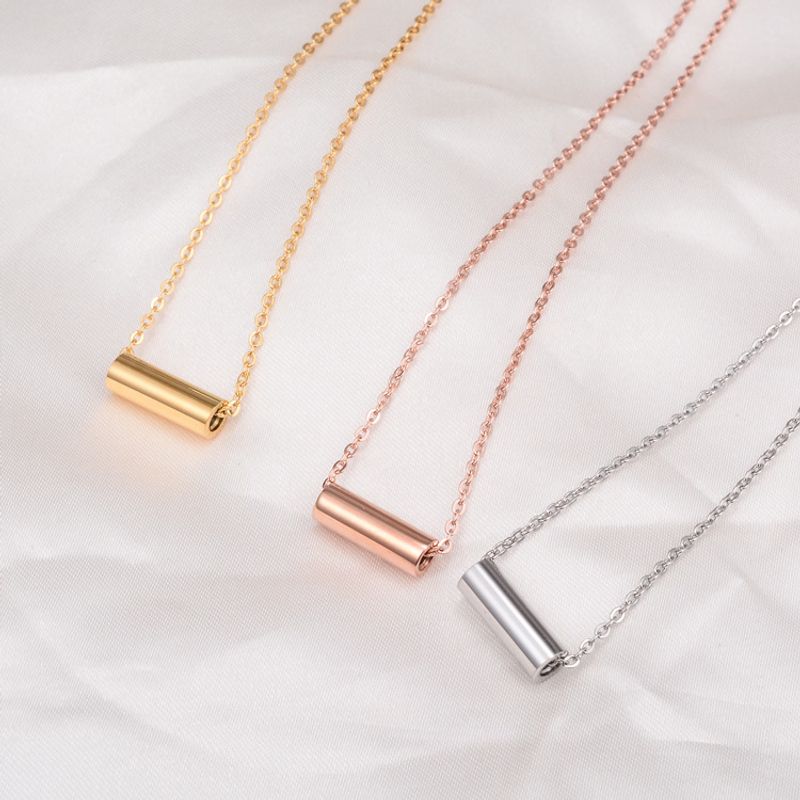 Simple Style Geometric Titanium Steel Pendant Necklace Plating Stainless Steel Necklaces