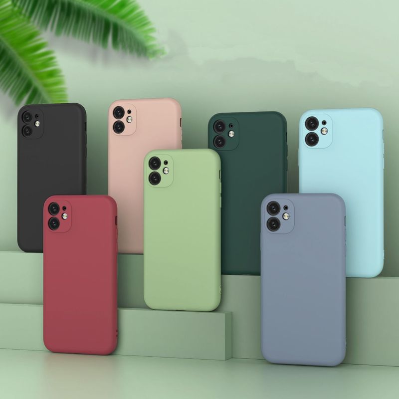 Einfacher Stil Einfarbig Gummi  Iphone Telefon Fällen