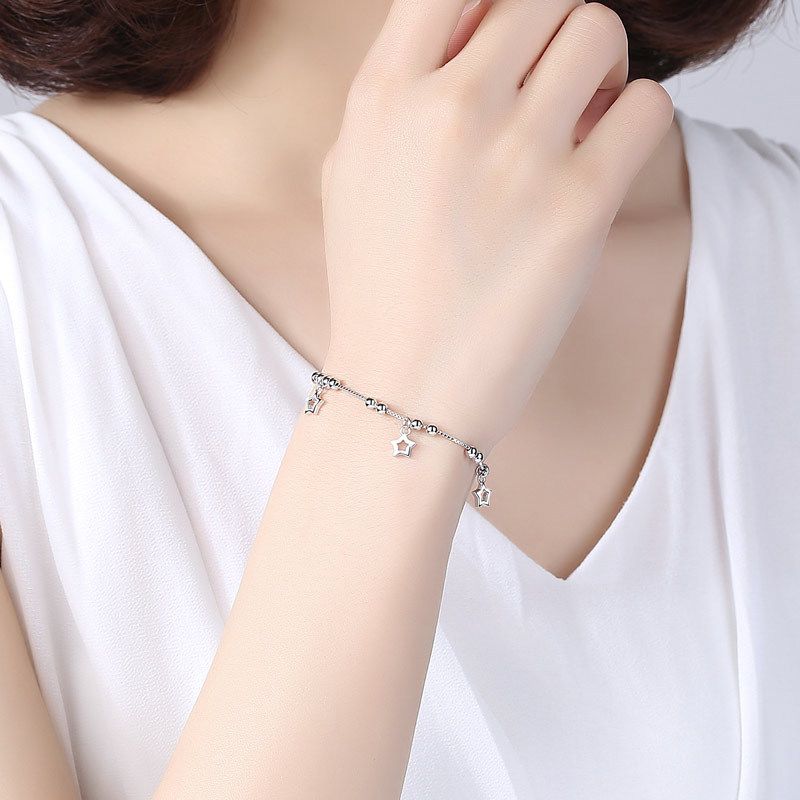 Simple Style Geometric Star Silver Bracelets Plating 925 Silver Bracelets