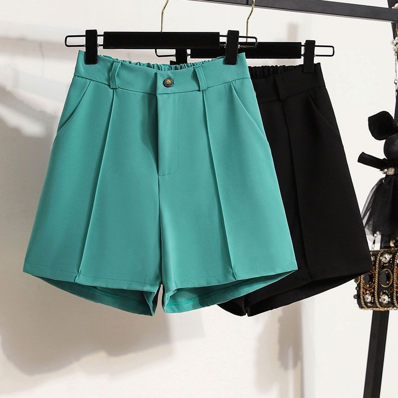 Frau Täglich Mode Einfarbig Kurze Hose Taste Kurze Hose