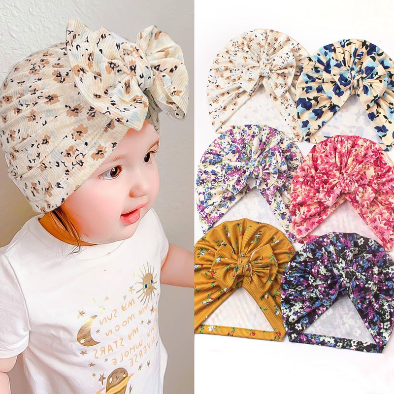 Baby Mädchen Babys Mode Blume Bogenknoten Babymütze