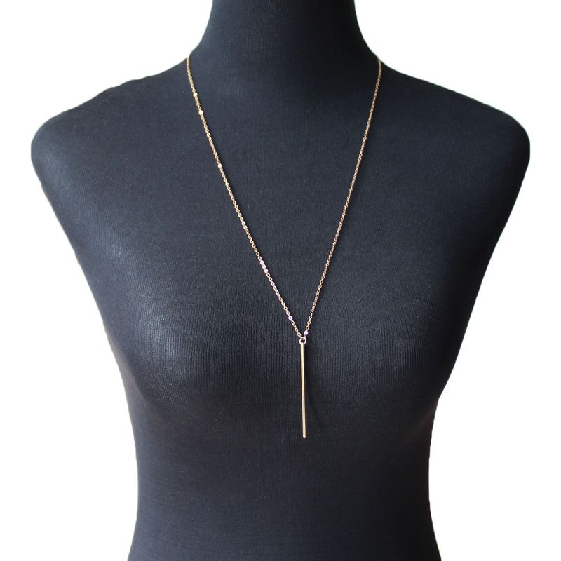 Fashion Solid Color Alloy Plating Pendant Necklace