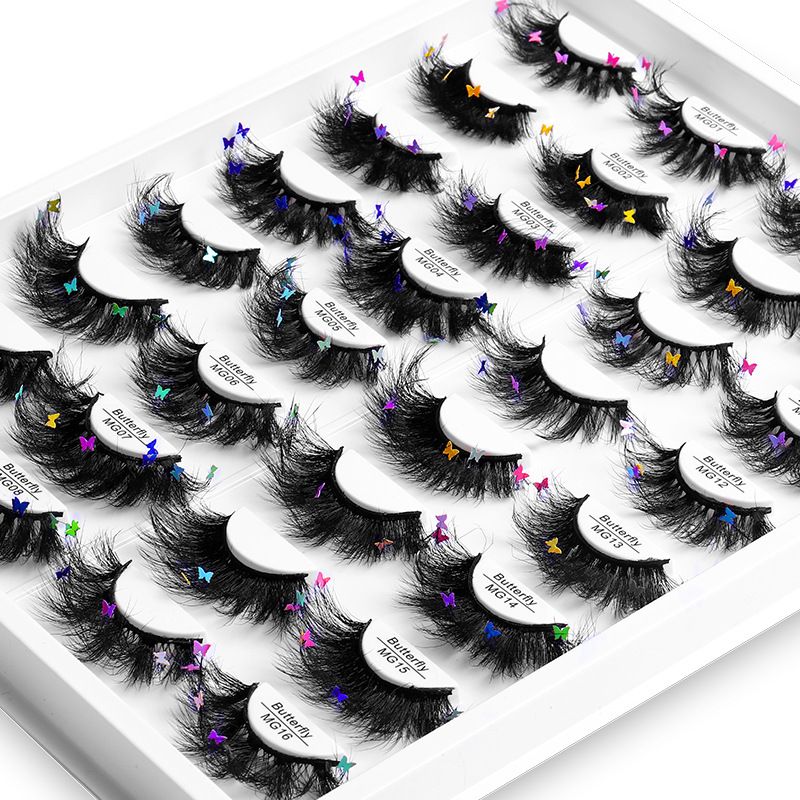 Fashion New Butterfly Multi-layer Thick Cross Artificial Mink Hair False Eyelashes