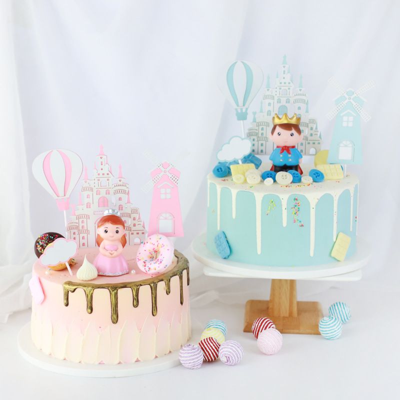 Cartoon Castle Vinyl Wedding Cake Decorating Supplies