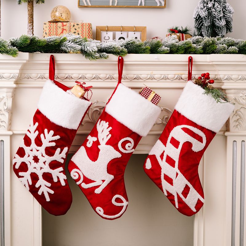 Weihnachten Schneeflocke Reh Tuch Gruppe Hängende Ornamente