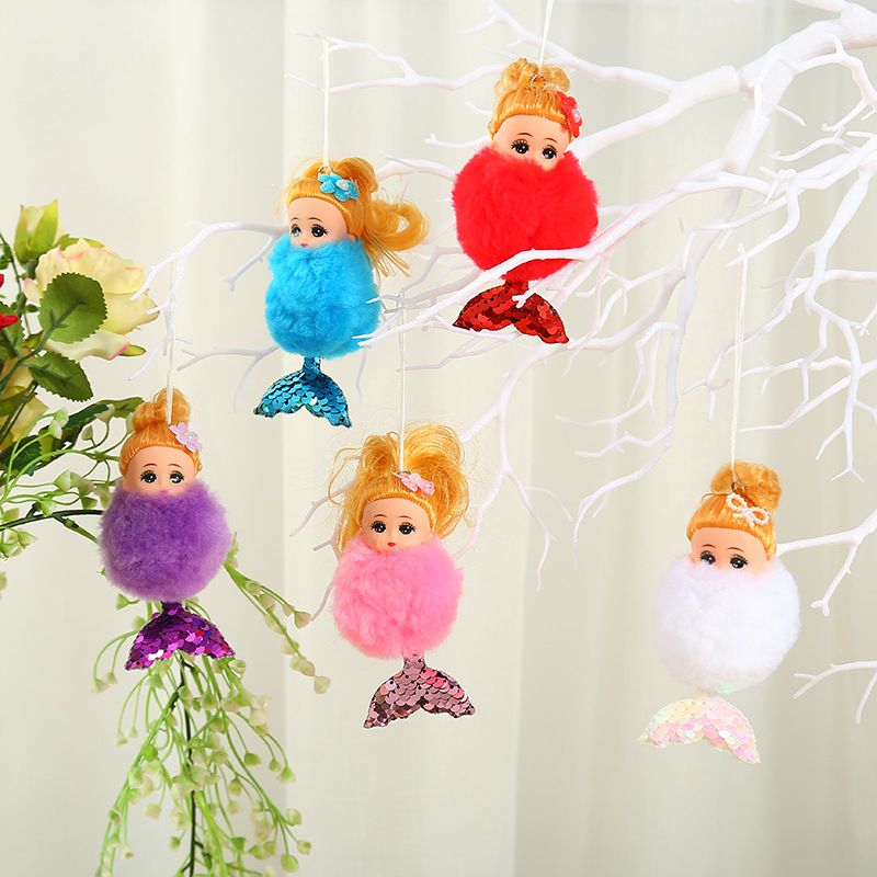 Christmas Mermaid Plastic Indoor Hanging Ornaments