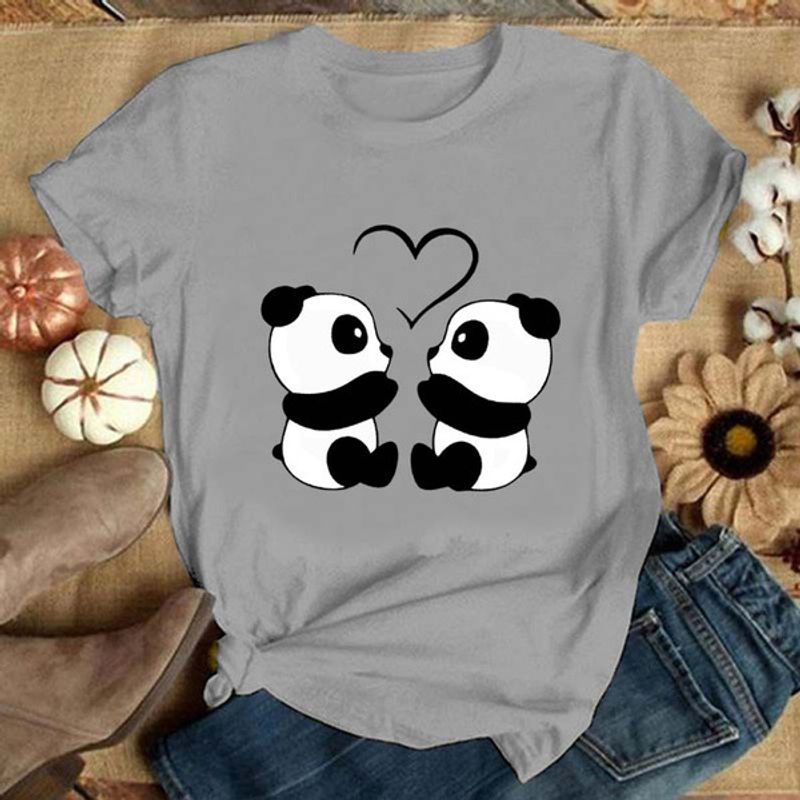 Femmes T-shirt Manche Courte T-shirts Impression Vêtement De Rue Panda