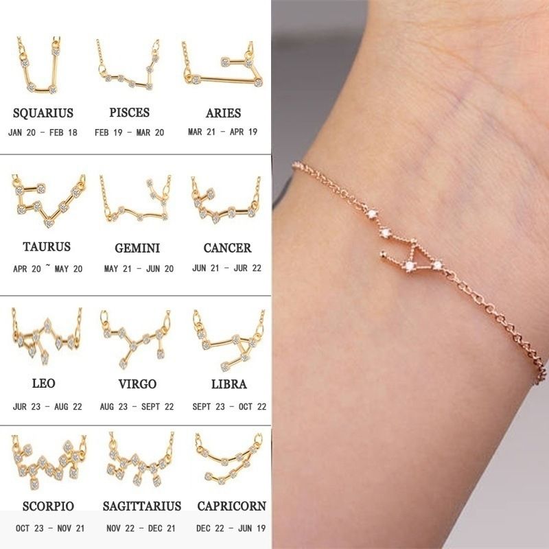 Fashion Constellation Alloy Inlay Rhinestone Bracelets
