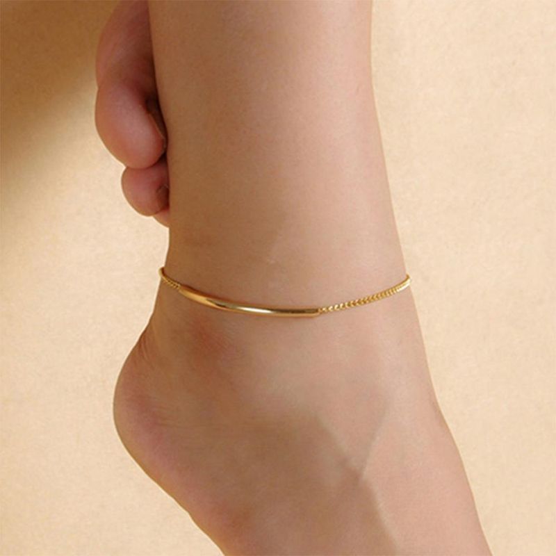 Style Simple Géométrique Alliage Placage Bracelet De Cheville