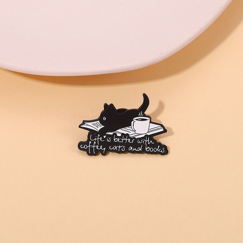 Cute Cat Alloy Stoving Varnish Brooches