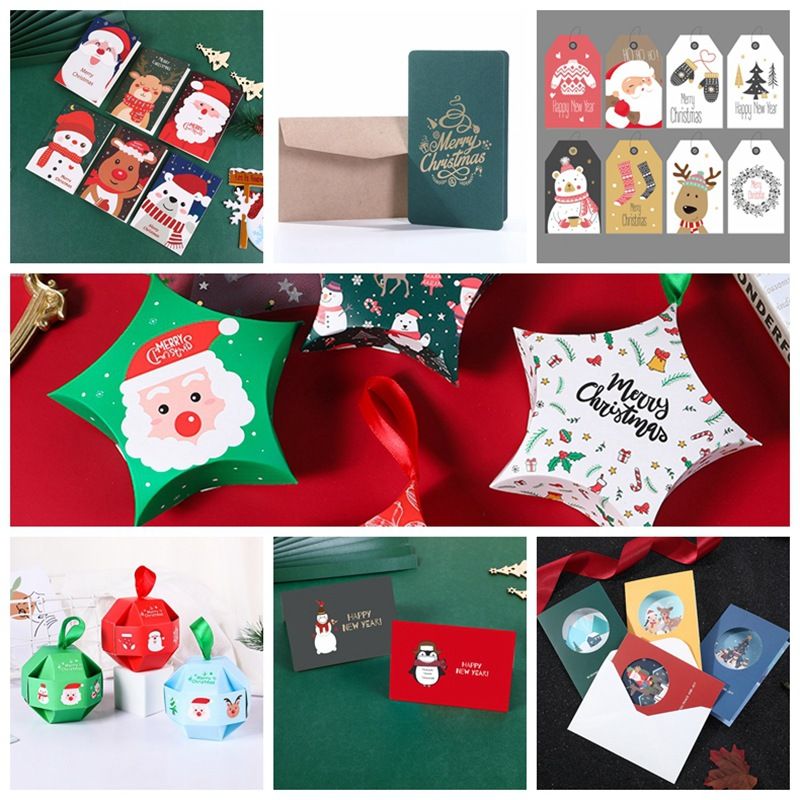 Christmas Cute Cartoon Paper Card