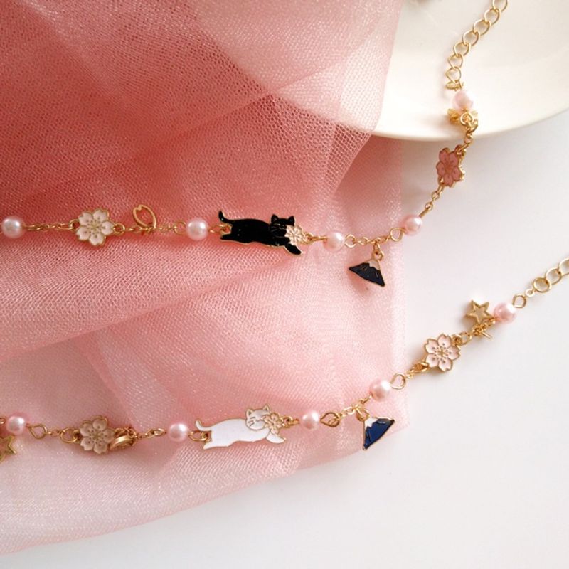 Mode Animal Fleur Alliage Placage Perles Artificielles Bracelets