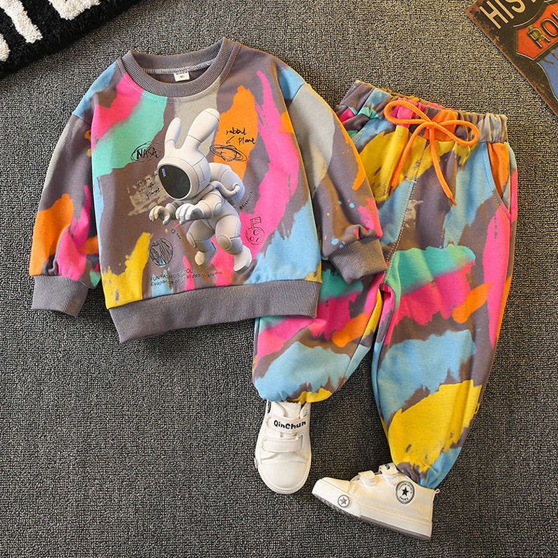 Casual Fashion Printing Cotton Blend Printing Pants Sets Baby Clothes