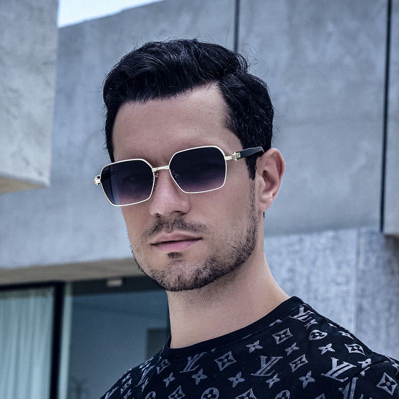 Men's Fashion Geometric Square Sunglasses