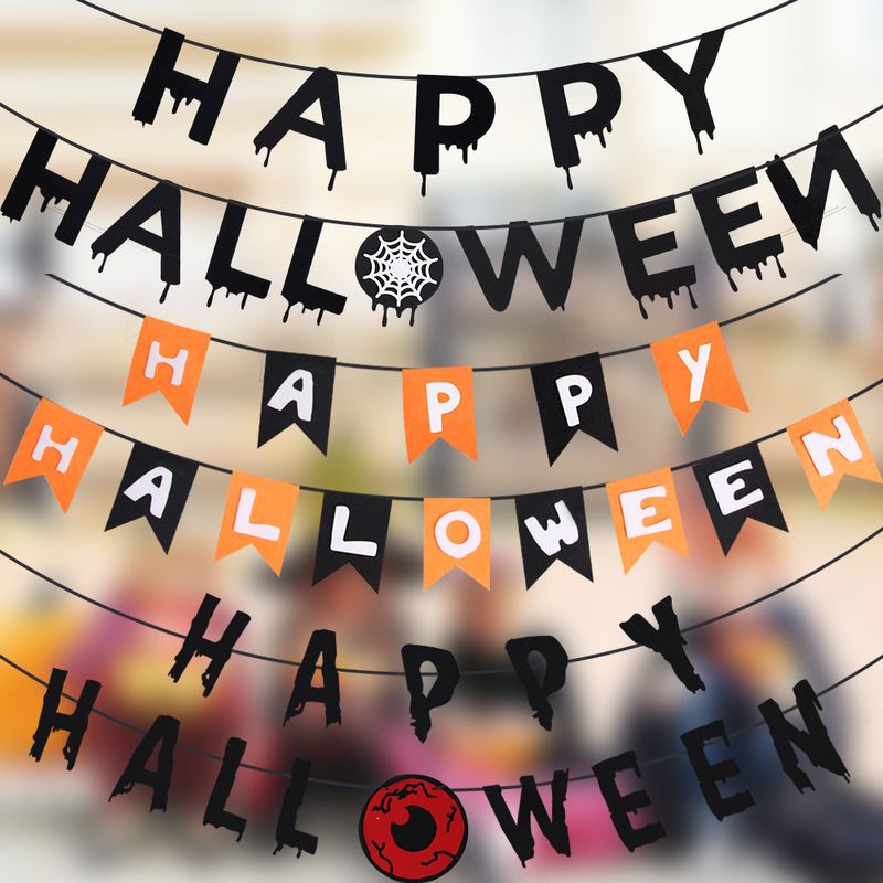 Halloween Letter Nonwoven Party Flag