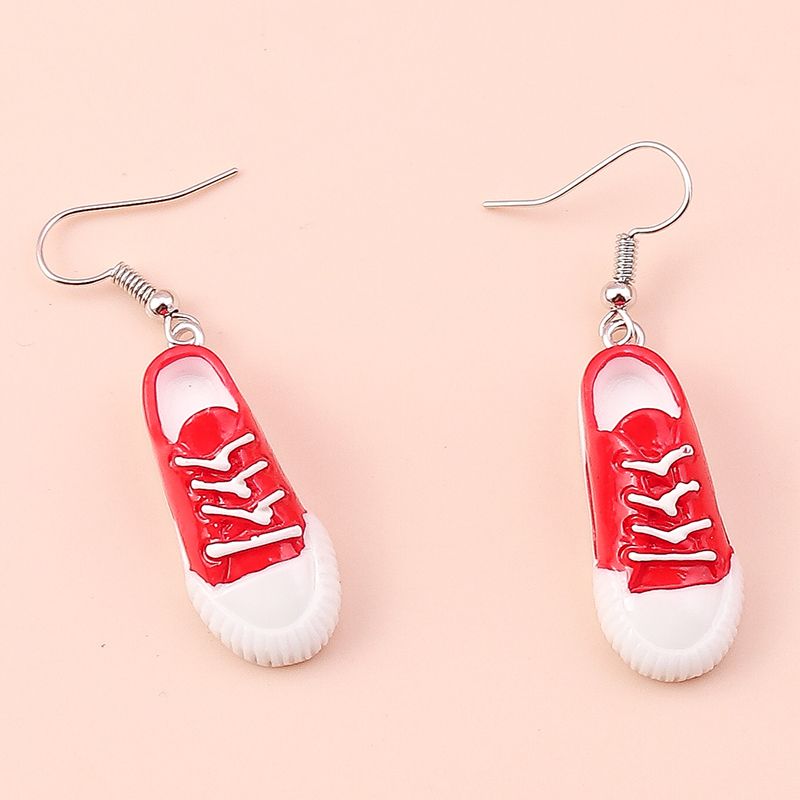 Cute Shoe Resin Enamel Drop Earrings