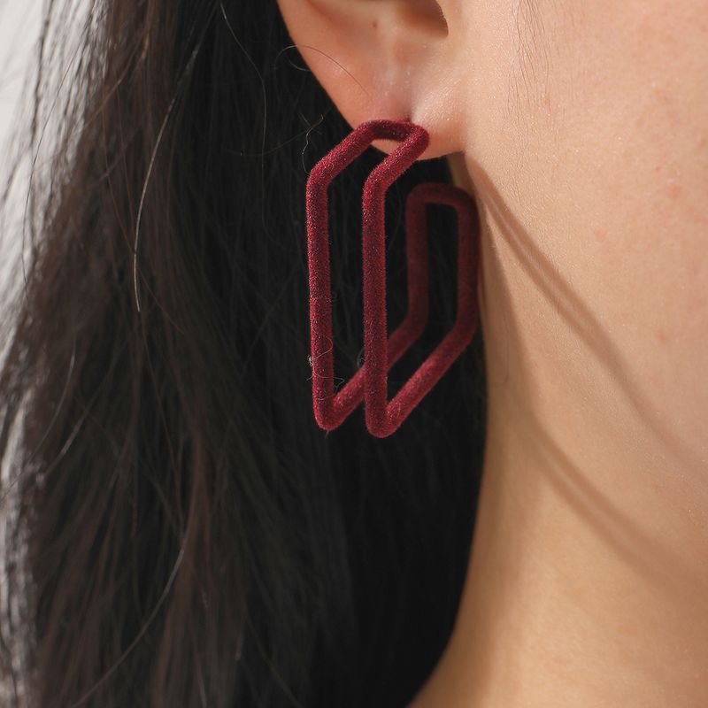 Mode Géométrique Résine Synthétique Des Boucles D'oreilles