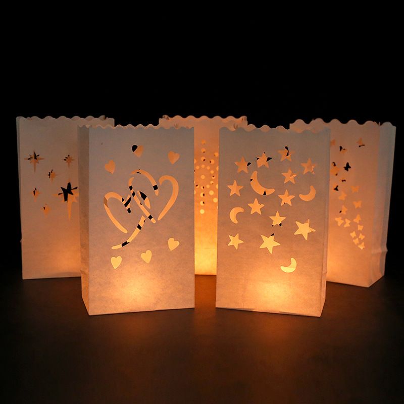 Star Lune Forme De Cœur Papier Fête Accessoires Décoratifs