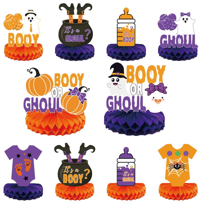 Halloween Pumpkin Letter Ghost Paper Party Ornaments