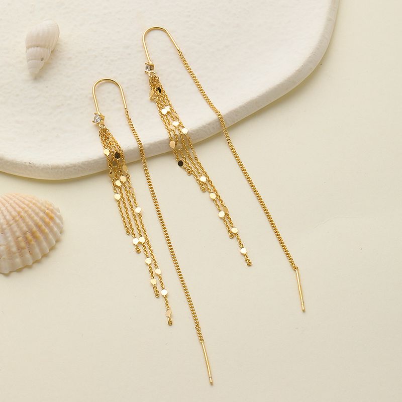 Fashion Tassel Copper Earrings Plating Copper Earrings
