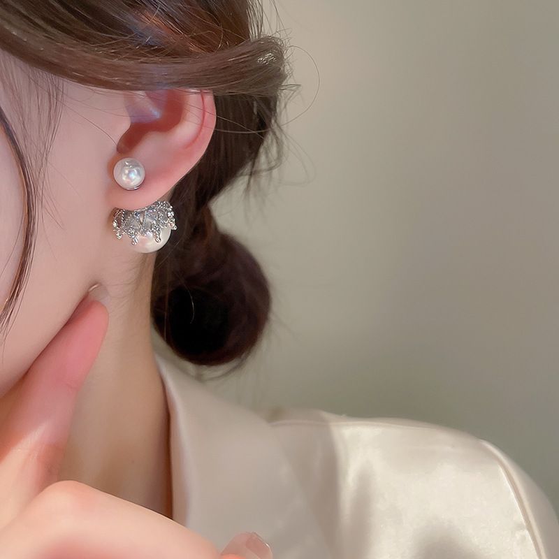 Wholesale Jewelry 1 Pair Elegant Geometric Alloy Rhinestones Ear Studs