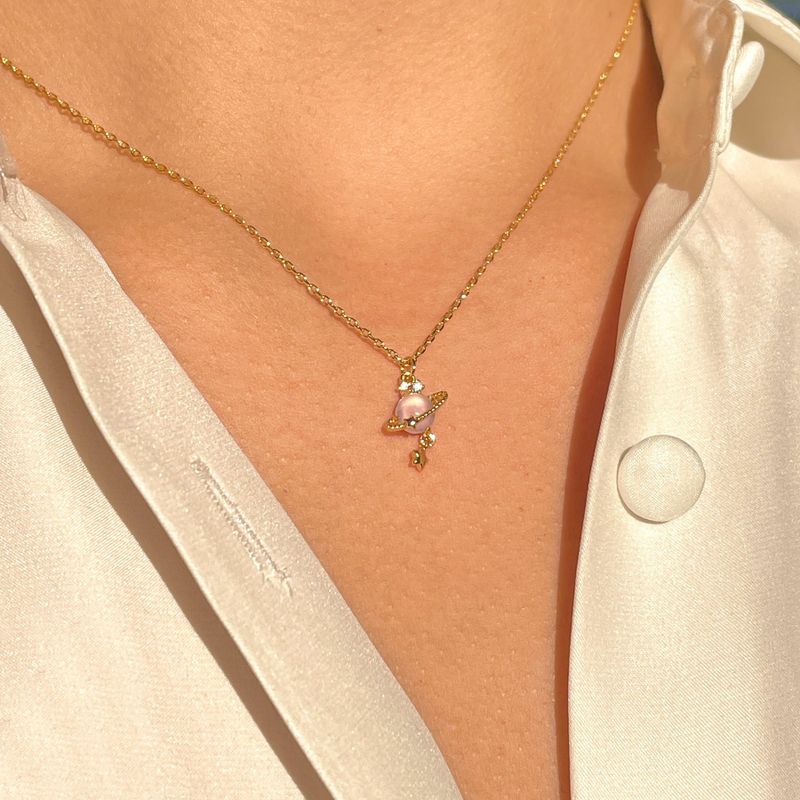 Mode Stern Legierung Halskette Überzug Perlen Kupfer Halsketten