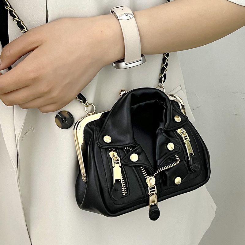 Women's Small Pu Leather Geometric Solid Color Fashion Buckle Crossbody Bag