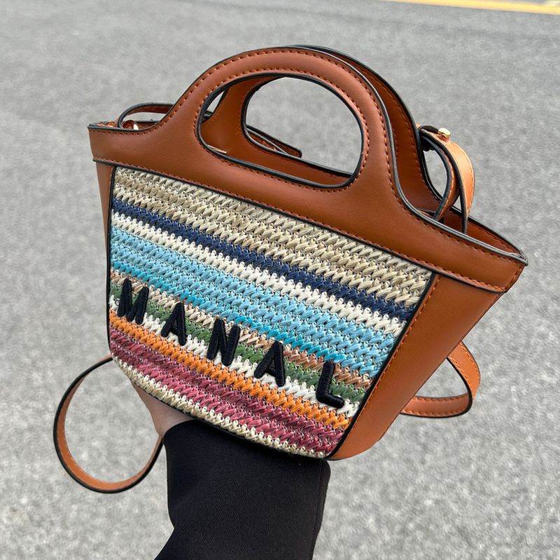 Fashion Solid Color Square Zipper Tote Bag