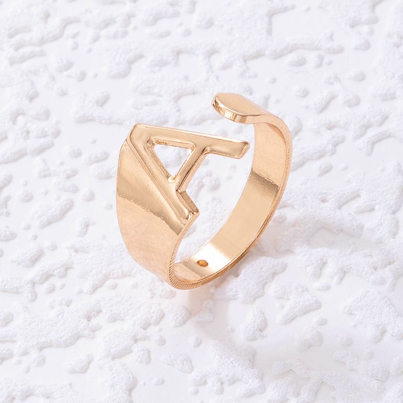 Fashion Letter Alloy Plating Open Ring