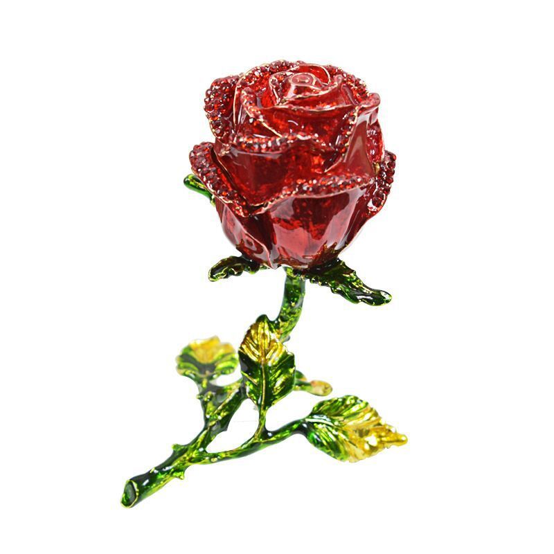 Caja De Regalo Creativa Para El Día De San Valentín, Aleación De Goteo De Aceite, Efecto De Taladro, Artesanía De Decoración De Rosas Tridimensionales