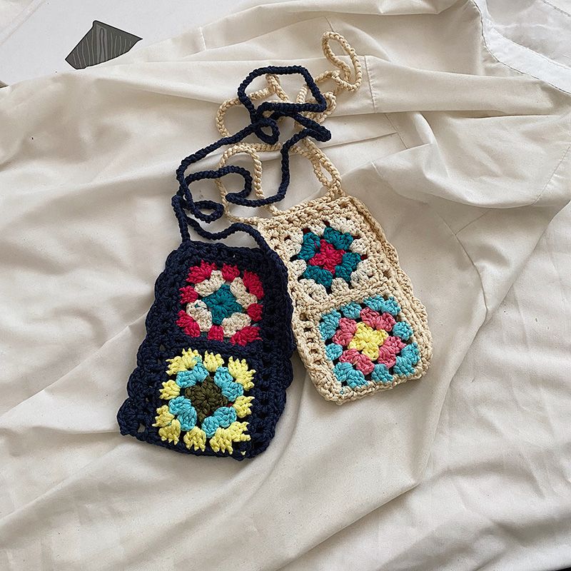 Ethnic Style Ditsy Floral Square Phone Wallet