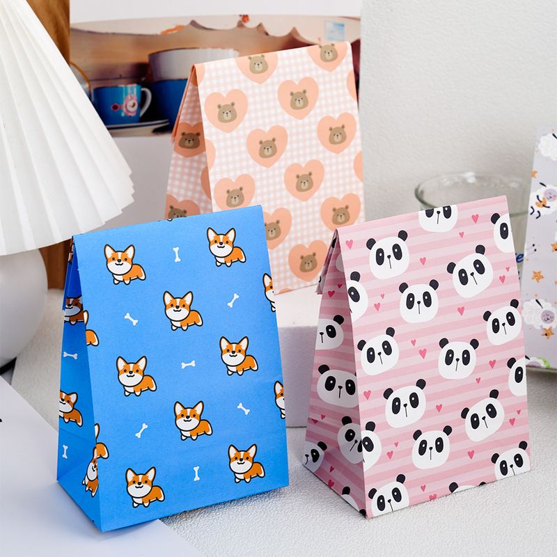 5 Types Of Cute Cartoon Small Animal Ins Style Paper Gift Bag Flat Ornament Candy Gift Gift Return Bag