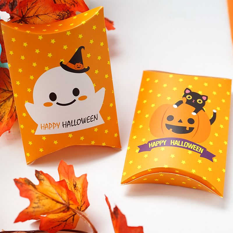 Cuisson Emballage Boîte De Papier Oreiller Forme De Boîte Pour Boîte De Bonbons Bonbons D'halloween Cadeau Emballage Boîte De Papier Cadeau Boîte
