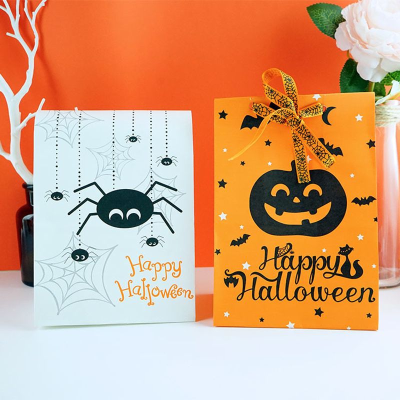 Foreign Trade New New Halloween Gift Bag Halloween Candy Paper Bag Pumpkin Spider Packing Bag