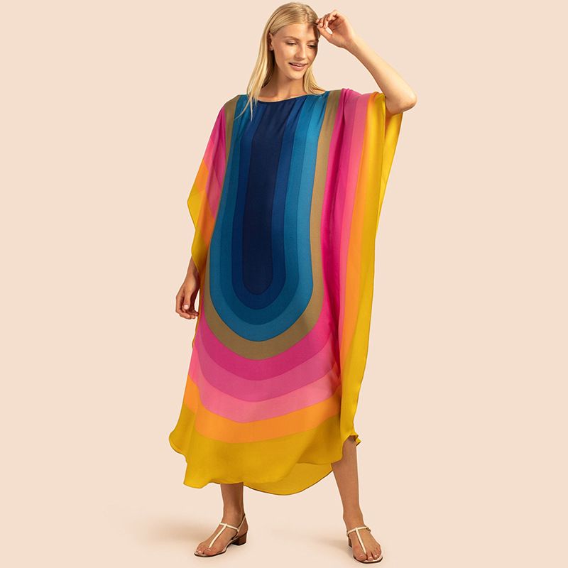 Women's Fashion Rainbow Polyester Monokinis