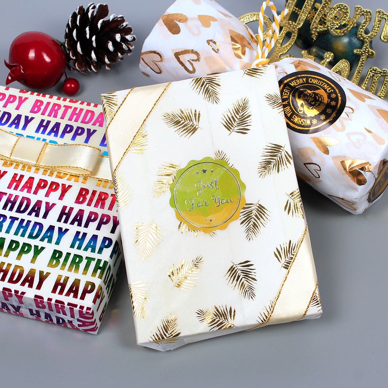 Birthday Letter Leaves Deer Paper Party Gift Wrapping Supplies