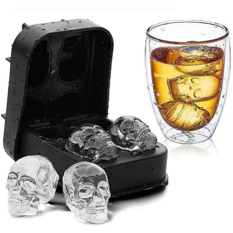 Simple Style Skull Silica Gel Ice Tray