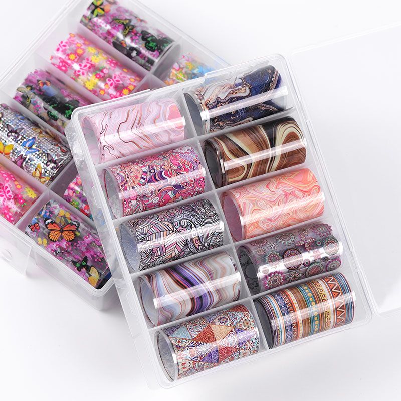 Fashion Starry Sky Paper Nail Decoration Accessories 1 Set Nail Supplies