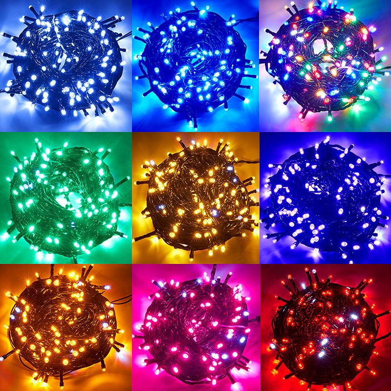 Birthday Romantic Solid Color Pvc Party String Lights
