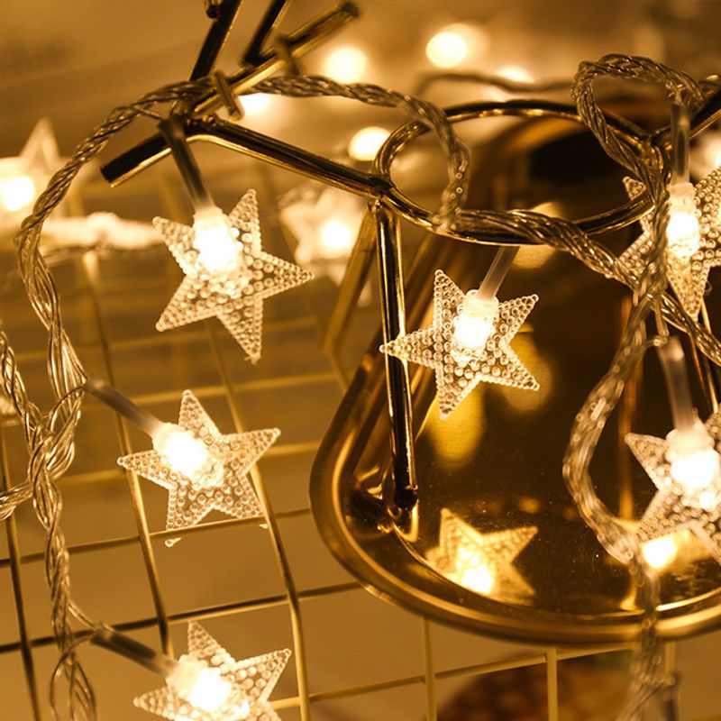 Warm Window Usb Full Of Stars Plug-in Led Five-pointed Star Light String