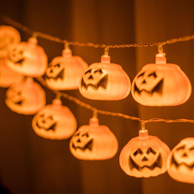 Street Decoration Funny Led Halloween Pumpkin String Lights
