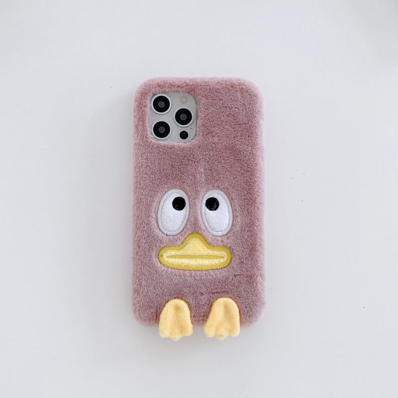 Cute Duck Cloth Resin  Iphone Phone Cases