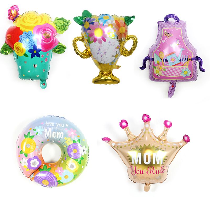 Mother's Day Donuts Crown Aluminum Film Party Balloon