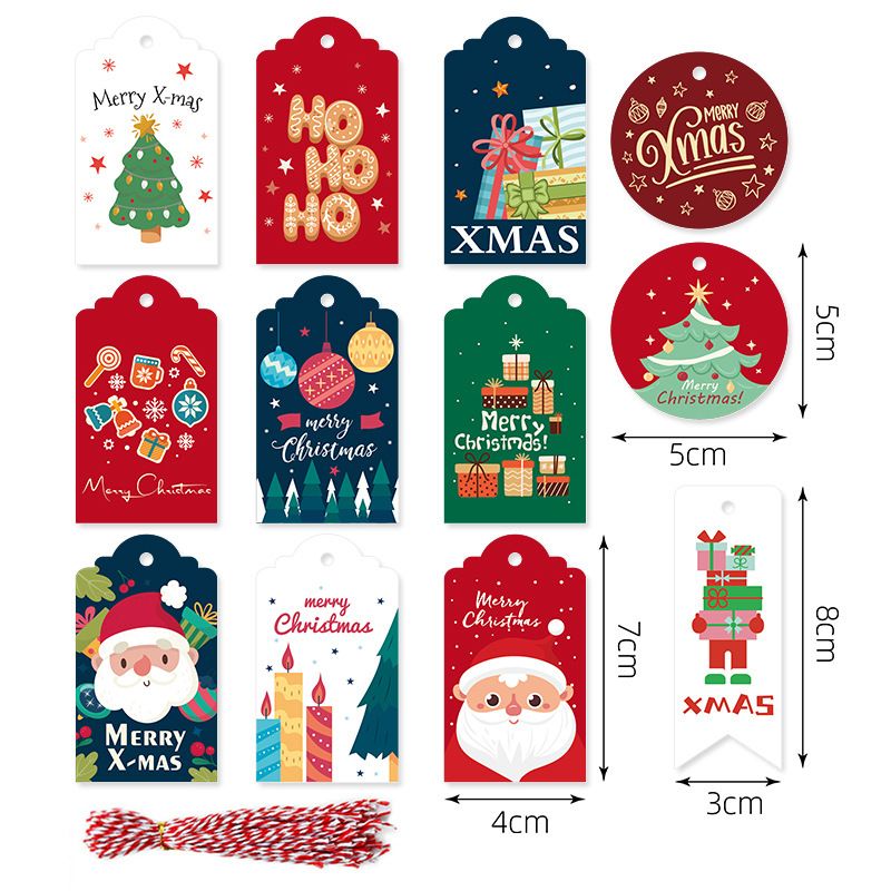 Christmas Christmas Tree Santa Claus Snowman Paper Party Card