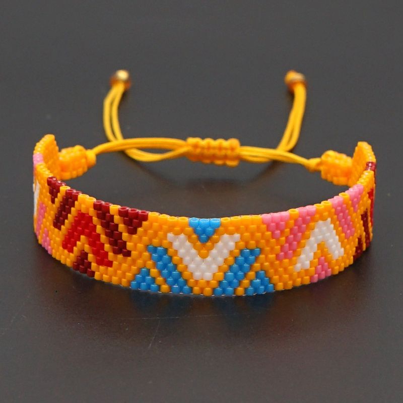 Simple Style Geometric Beaded Rope Handmade Bracelets