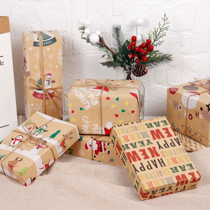 Weihnachten Pinguin Weihnachtsmann Brief Papier Gruppe Zubehör Für Geschenkverpackungen